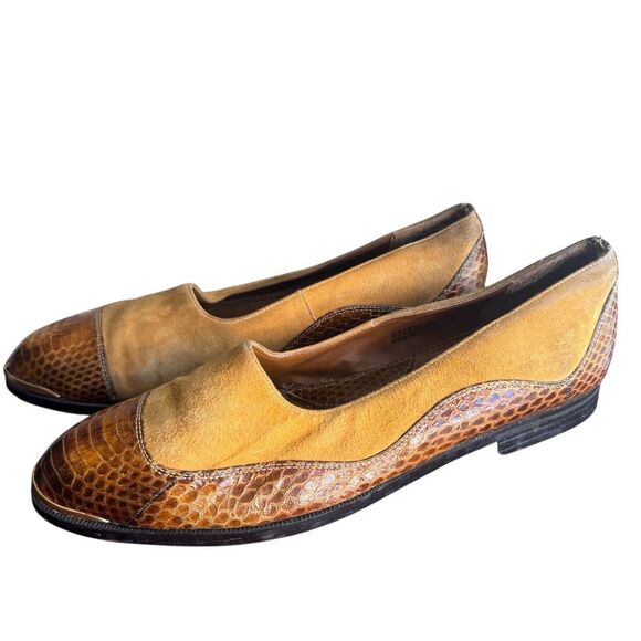 Vintage Georgio Brutini Snakeskin Loafers Mens Size 9 main image 5